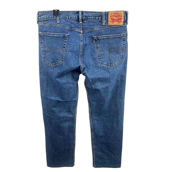 Levis 505 Men's Straight Fit Jeans W38 L34 Blue Denim Casual Streetwear - Picture 8 of 12